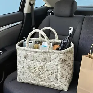 Car Storage Organizer Basket Backseat Hanging Bag, Multi-Purpose Car Interior Organizer for Clothes Books Work Supplies, Space Saving Durable Car Accessories for Travel Road Trip Daily Use