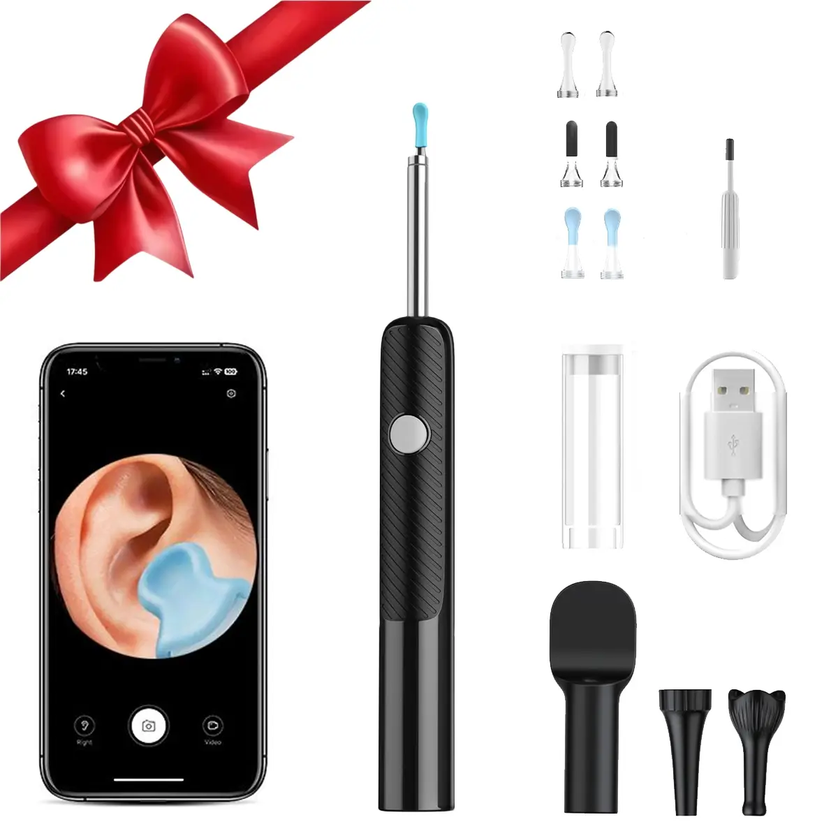 Bebird Smart Visual Ear-Clean Rod, Ear Wax Removal Tool with Ear Camera, HD Ear Scope, 6 LED Lights for Safe Earwax Cleaning, Earwax Removal Tools, Ear Cleaner