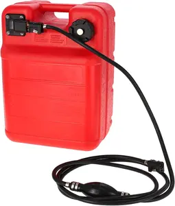6 Gallon (24L) Marine Liquid Container with 9.8ft Transfer Hose & Dual-Mode Cap, HDPE Outboard Motor Tank for Boat, Marine Equipment, Outdoor & Recreational Liquid Storage