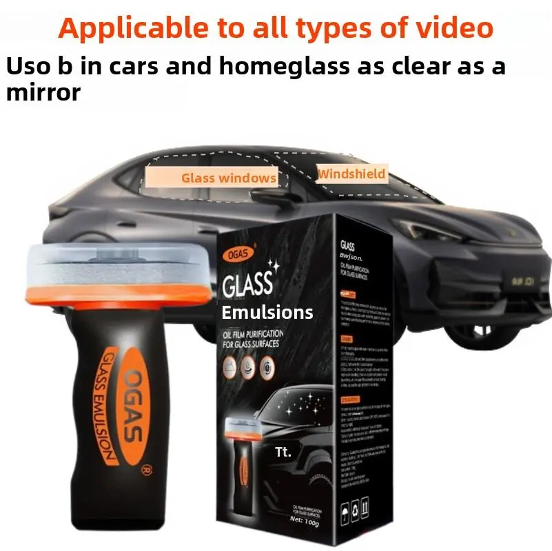 Automotive Handheld Oil Flmr Cream, Glass Decontamination Without Traces, Window Oil Film Cleaning, Fast Cleaning, Compact And Easy To Cary – 100g Degreaser Cleaner.