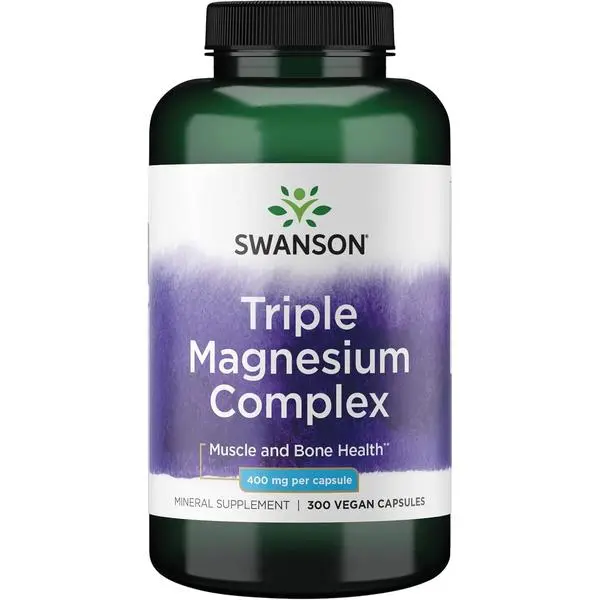 Triple Magnesium Complex 400 mg, 300 Vegan Capsules