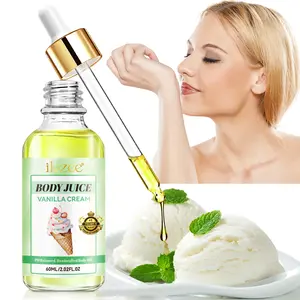 Ikzee Body Juice Oil 60ML Vanilla Cream Scent, Moisturizing, Hydrating and Nourishing Body Oil for Hydration, Perfect for Daily Use, Skin Care Essential