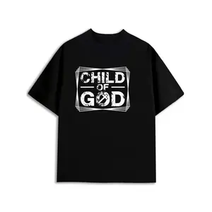 Child of God Tee Men Christianity t-shirts black 180G 100% Cotton Breathable fabric, crew neck, short sleeves Daily and weekend wear t shirts For summer Fall church costumes pamuk Suitable as a Father's Day gift