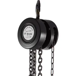 VEVOR Hand Chain Hoist, 2200 lbs /1 Ton Capacity Chain Block, 10ft/3m Lift Manual Hand Chain Block, Manual Hoist with Industrial-Grade Steel Construction for Lifting Good in Transport & Workshop, Blac