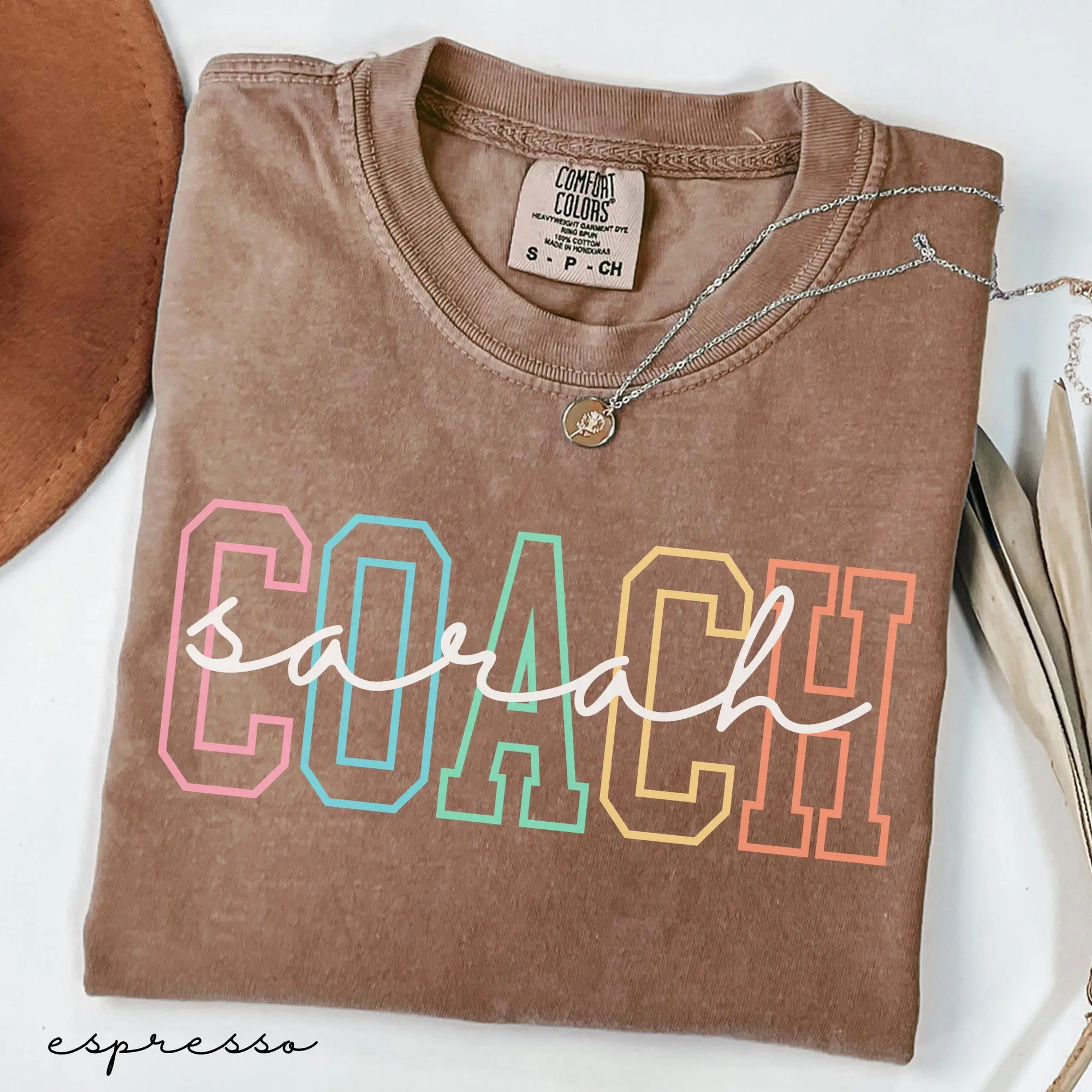 Comfort Colors Personalized Coach Shirt, Custom Coach Gift, Cheer Coach Shirt, Coach Name Shirt, Coach Game Day Shirt, Team Gift, Coaches