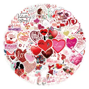 120 Valentine's Day cartoon graffiti stickers for car luggage, water bottles, scooters, and waterproof car bodies