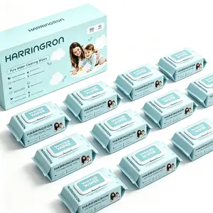 Baby wipes: 99% water-based (sensitive skin), odorless, alcohol free; 10 flip bags (800 in total) - suitable for newborns to toddlers, versatile for hands, face, and body