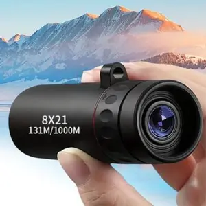 Compact High-Resolution Monocular Telescope 8x21 Zoom, Portable Rubber Body, Home Observation, Travel Outdoor Adventure