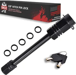 Heavy-Duty Trailer Hitch Pin Lock – 5/8" Locking Hitch Pin with 4-5/8" Effective Span for 3" and 3.5" Receivers – Class IV & V Hitch Security with Unique Tubular Key