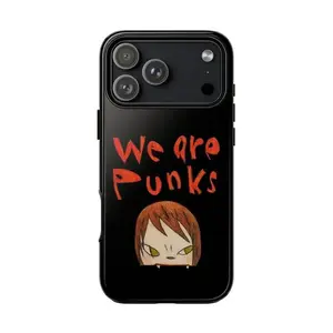We Are Punks Yoshitomo Nara Glossy Tough iPhone Case - Retro Vintage Limited Edition Artwork Suitable for iPhone 17-11 Pro Max/Plus and  Samsung Galaxy S23-25
