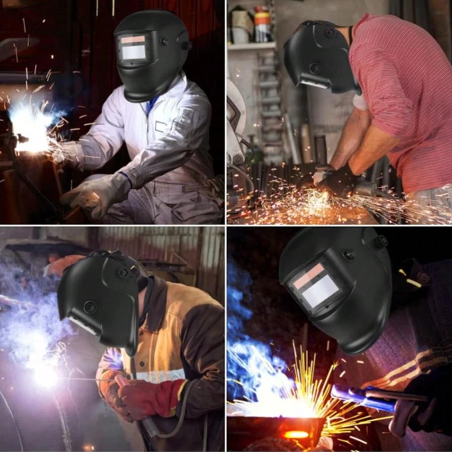 Solar-Powered True Color Auto-Darkening Welding Helmet For TIG, MIG, And ARC, fixed shade welding hood