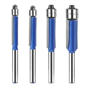 Flush Trim Bit Set Double Bearing Straight Router Professional Woodworking Tool for Home and Professional Carpentry,dealsforyoudays