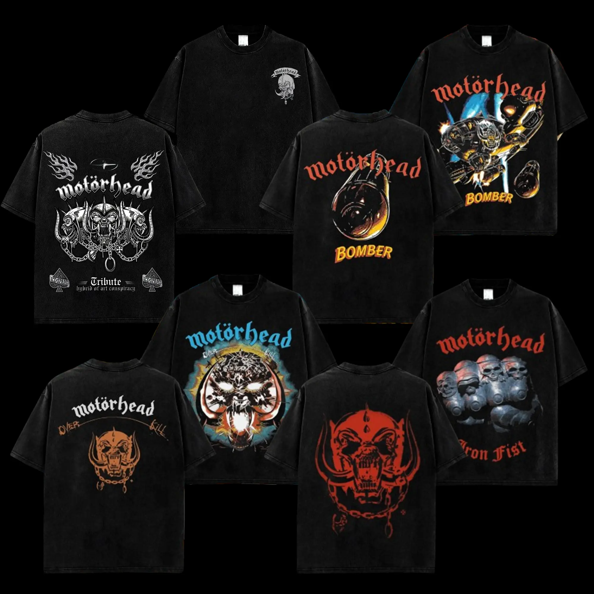 [MetalStyle] Collection Motorhead Ace of Spades Unisex 100% Heavyweight Cotton T-Shirt, Retro Y2K Heavy Metal rock Streetwear Top Classic Hoodie Tshirt, Rock Music Shirt, Alternative Streetwear Essential for Rock Lovers Crewneck Fabric