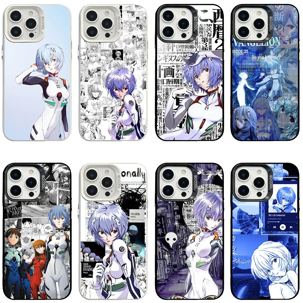 Neon Genesis Evangelion Rei Ayanami Anime Sturdy Phone Case, Shockproof Fade Resistant Hard Cover for iPhone 11-17 (Pro, Pro Max, Plus) & Samsung Galaxy S23-S26 (Plus, Ultra) - Various Models Accessory, Ideal Gift