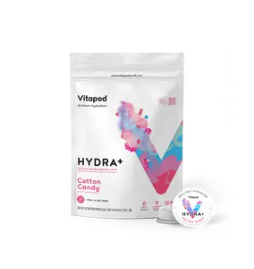Vitapod Hydra+ Cotton Candy Water Enhancer Pods Bundle – Sugar-Free Hydration with Vitamins & Electrolytes, 30 Pods + Bottle