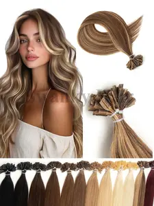 U Tip Hair Nail Prebonded Fusion Extensions U Tip Real Human Hair Extensions Keratin Fusion Tip Hair Straight Remy Hair for Women