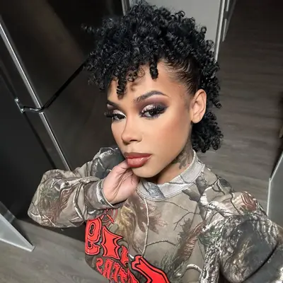 Updo with Curled Bang TikTok Shop1