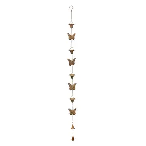 Butterfly Rain Chain 61.5"L Iron - Unique Design for Rain Events