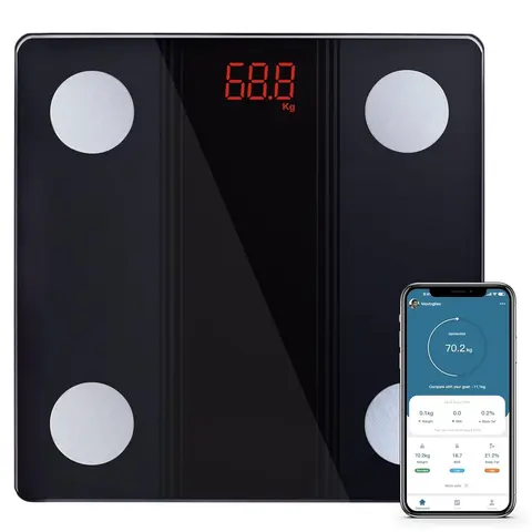 FSA HSA Eligible Multi Function Medical Weight Scale - Glass Healthcare Device, Bluetooth LCD Body Composition Analyzer with BMI Tracker, Muscle Data, Bone Data, Water % Tracking, Smartphone App Connectivity (330 lb Capacity)