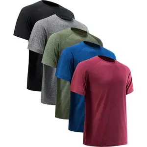 Workout Shirts for Men Short Sleeve Quick Dry Athletic Gym Active T Shirt Moisture Wicking