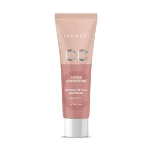 Farmasi CC Color Correcting Cream - 30ml Medium to Full Coverage Matte Finish for All Skin Types