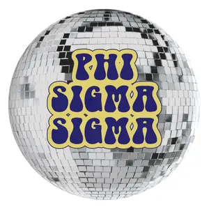 Phi Sigma Sigma Disco Sorority Button