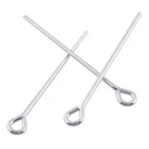 20pcs 925 Sterling Silver Eyepin Eye Pins, 0.7mm/21 Gauge, Length Selections: 18mm/25mm/30mm/35mm