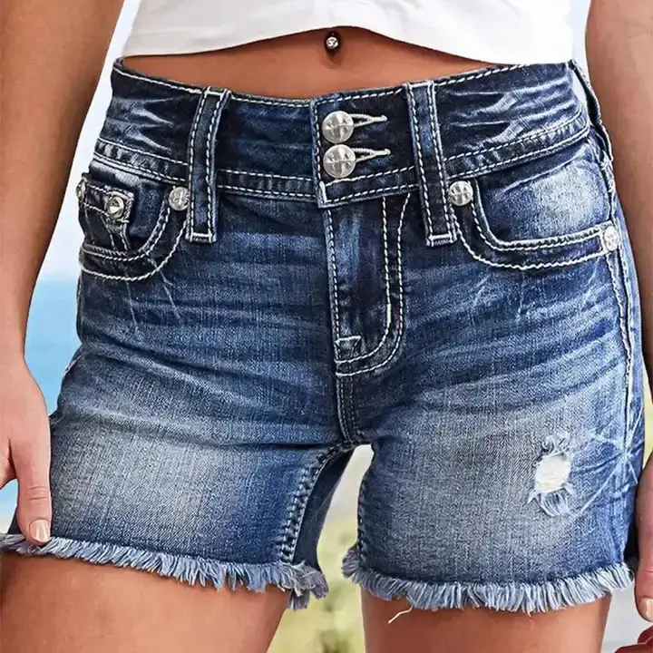 Women's Denim Shorts for Petite Frames, Casual Jean Shorts for Everyday Casual Outfits