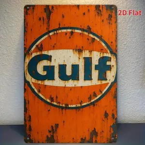 Vintage Metal Wall Art - Rustic Garage Decor Vintage Garage Signs with Orange & Teal Design - Large 7.87x11.8 Metal Plaque for Home, Office, Man Cave - Easy Hang Installation, No Wiring Needed - Industrial Retro Decoration, Decor Piece