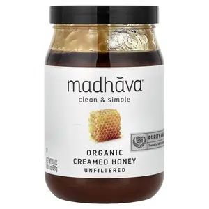 Madhava Organic Creamed Honey, Unfiltered, 22 oz (624 g)