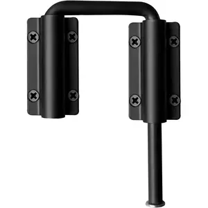 2.36 Inch 90/180 Degree Sliding Glass Door Latch, Security Door Loop Lock for Patio Sliding Door, Screen Door, RV Sliding Door, Barn Door, Enhance Home Safety, Black 1 Piece