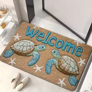 Multifunctional Non-Slip Door Mat, Turtle Welcome Rug for Kitchen, Insulation Pad, Dining Room, Bedroom, Living Room, Bathroom