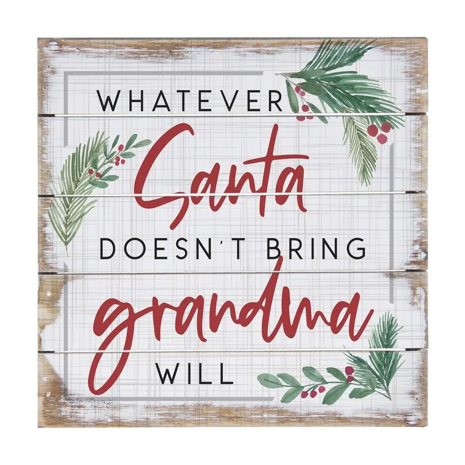 "Santa or Grandma Brings" Pallet Decor By Sincee Surroundings