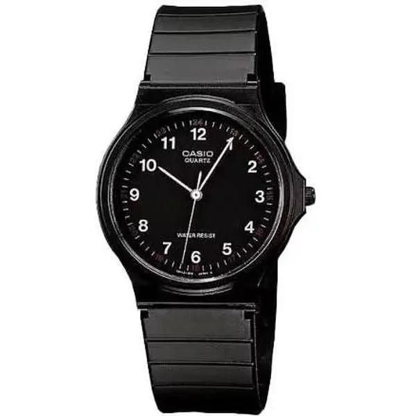 Casio Classic Black Resin Quartz Mens Watch MQ-24-1B
