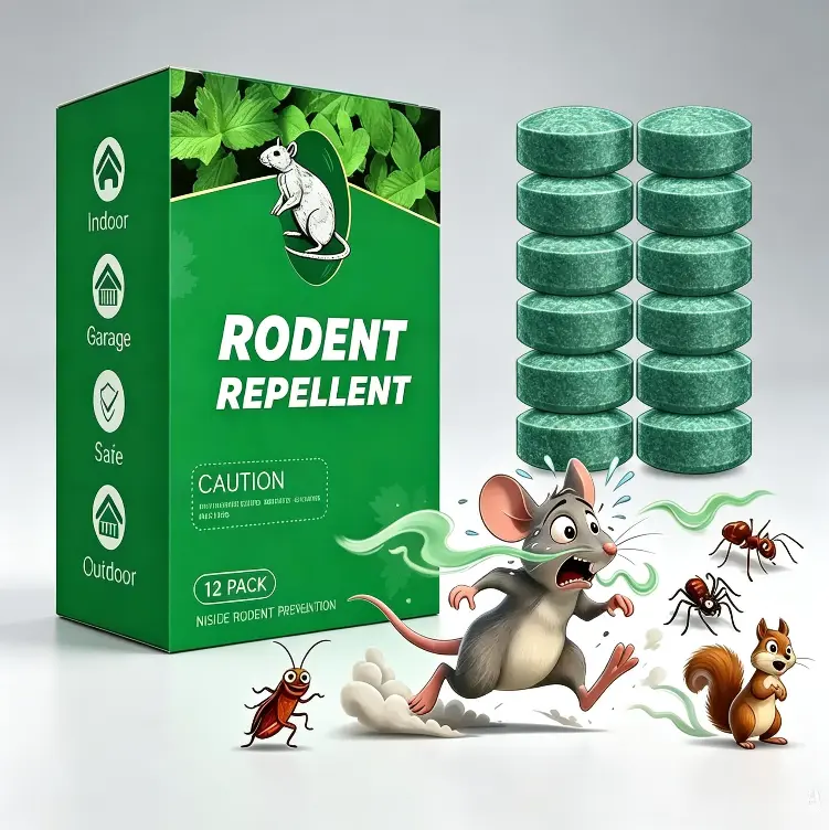 Mouse Repellent Pouches - Natural RodentDeterrent with Peppermint Oil (12 Pouches) -Safe & Non-Toxic - Keep Mice Out of Homes,Garages, Warehouses & Cars - People & PetFriendly