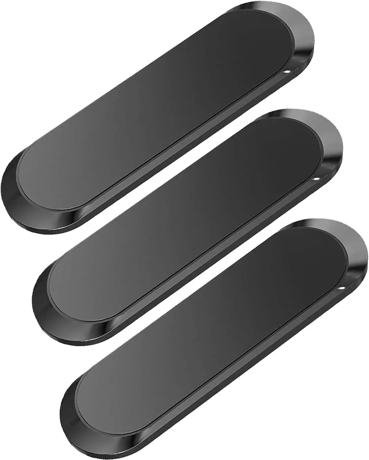 Flat Magnetic Phone Mounts 3 Pack. Black Cell Phone Holder for Car Dashboard, Wall, Truck. Universal Stick on iPad Wall Magnet Mount Kit for Tablets, Smartphones. Magnetic Phone Mount for iPhone