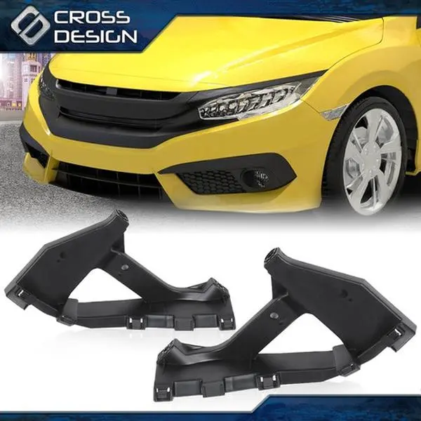 CROSSDESIGN Headlight Brackets, Front Mount Hold Lights Retainer for 2016-2021 Honda CIVIC Sedan
