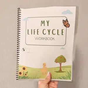 Laminated Interactive My Life Cycle Workbook for Kids, Velcro Dot Science Activity for Homeschool Learning Early Childhood Education Fun Learning Activities Elementary School Workbook