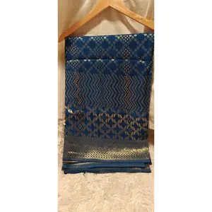 Blue Party Wear Pure Viscose Silk Saree