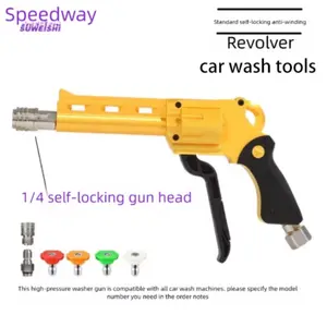Speedy Wash Car Cleaning Tool, Left Wheel Car Washer, Short Handle High-Pressure Car Washer, Car Wash Nozzle, Suitable for Home and Commercial Use