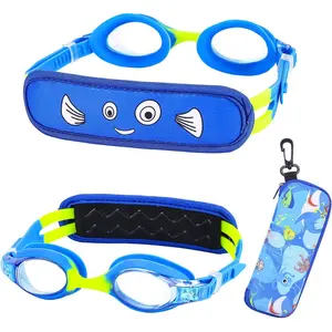 P-SGL01   Kids Swim Goggles Age 2-6, Toddler Goggles No Hair Pull,Child Goggles Padded HeadBand