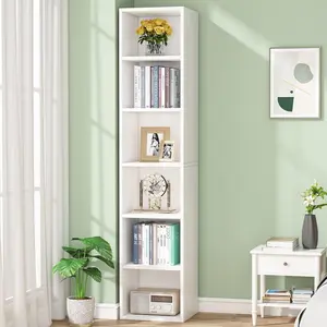 【BTS ONLY】Tribesigns 6 Tier Tall Narrow Bookcase, Cube Storage Organizer