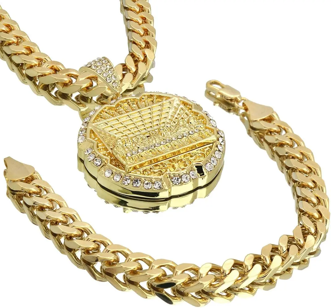 14k Gold over Rose Gold - Lab Diamonds chain & bracelet