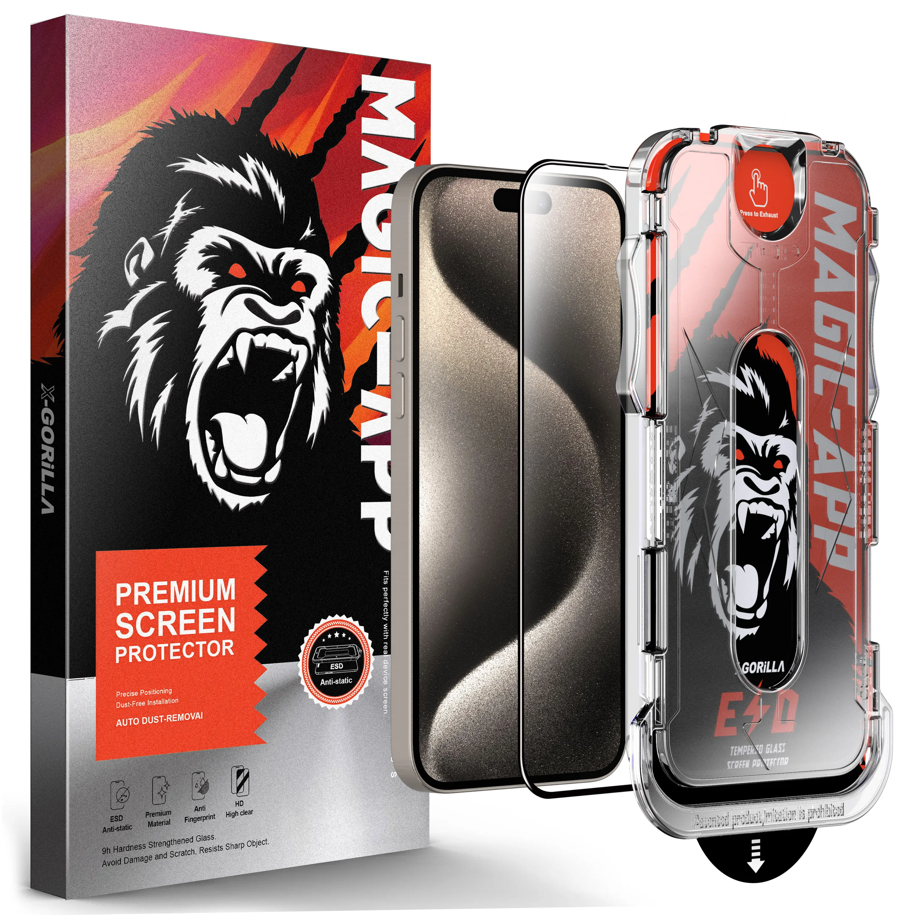 iPhone Screen Protector Tempered Glass – HD Clear, Anti-Scratch, Explosion-Proof, High Touch Sensitivity Protective Film, Compatible with iPhone 16/15/14/13/12/11 Series (1 Pack)