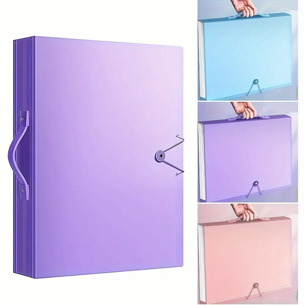 40 Page A3 Diamond Painting Storage Book with Handle, 80 View Art Portfolio Presentation Folder, Portable Storage Photo Album with 40 Pages to Protect Art Supplies, Double-sided Art Display Folder, Durable PP Material, Suitable for 16.9''x11.8''