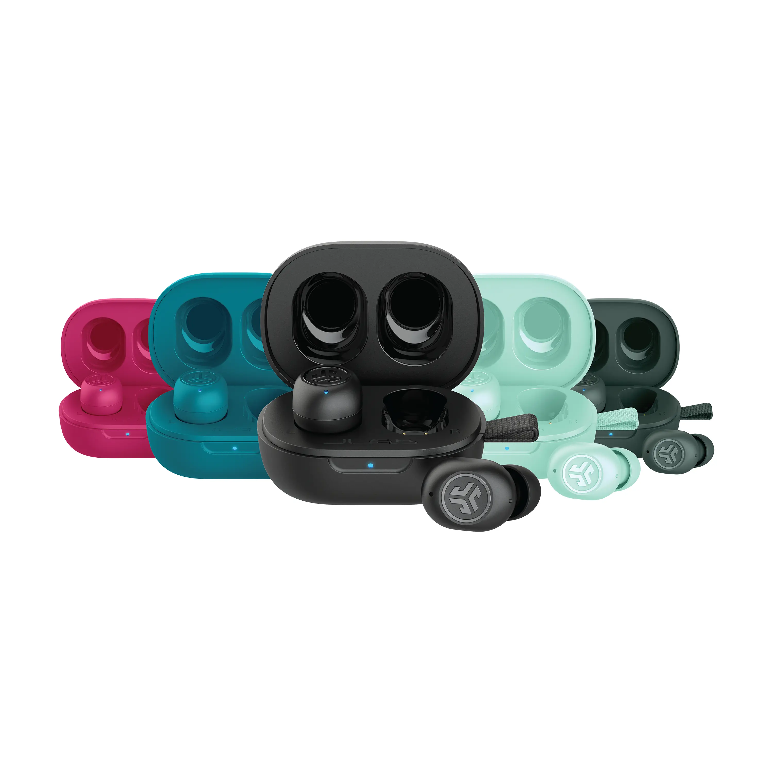 JLab JBuds Mini True Wireless Earbuds, Set of 5, IP55 Sweat Proof, Bluetooth, Be Aware Safety Mode, Customize Sound/Controls, Android / iPhone