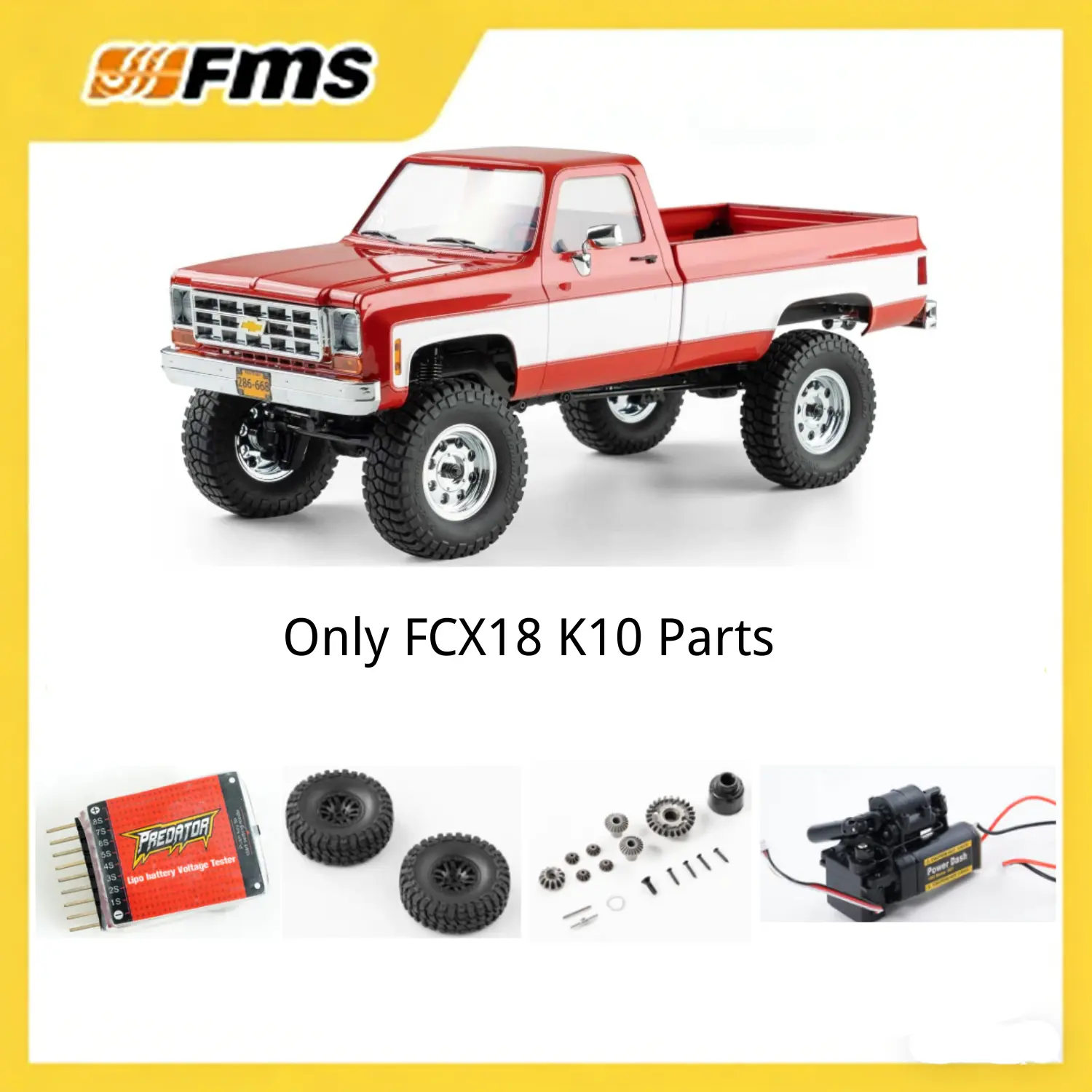 FCX18S K10 S Parts (FMS 1:18 FCX18 Chevrolet K10 V2 RTR) FCX18S K10 S Parts (FMS 1:18 FCX18 Chevrolet K10 V2 RTR)