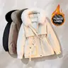 Women's Sports Down Coat, Casual Long Sleeve Thick Layer Plain Clothes, Fleece Lined Fitted Collared Warm Outdoor Daily Outerwear, Black Essential Sport & Outdoor Apparel