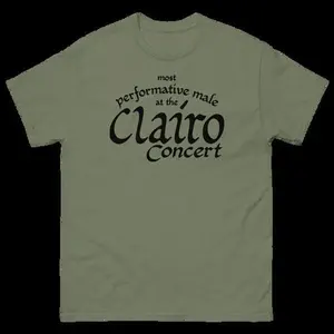 Most Performative Male At The Clairo Concert Shirt Unisex Casual Cotton Breathable Casual Style;Retro Styles