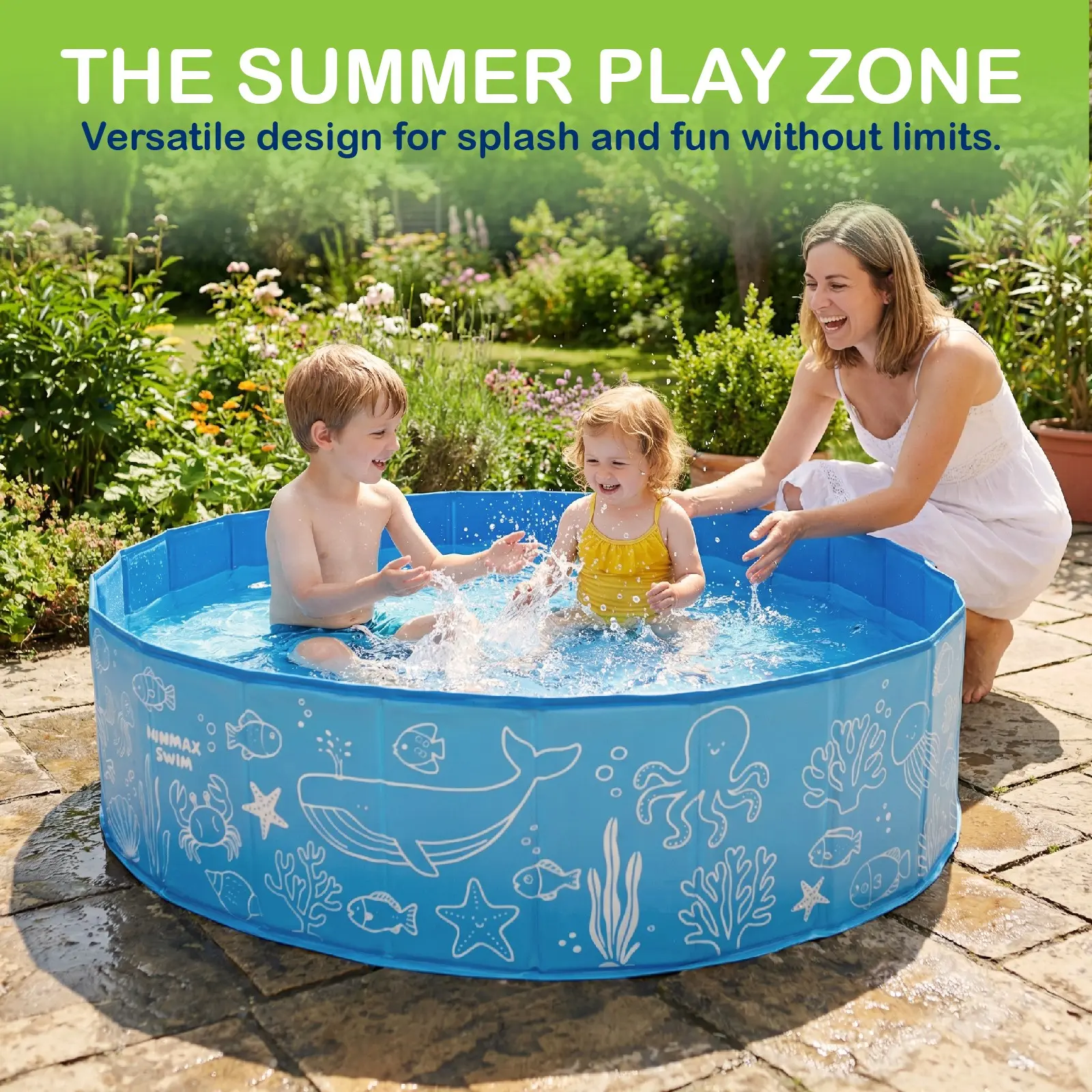 Thick Foldable Large Water Pool, Multi-Layer Design, Durable Outdoor Play Pool, Portable Toy Pool, Bathing Pool for Kids, Portable Swimming Pool